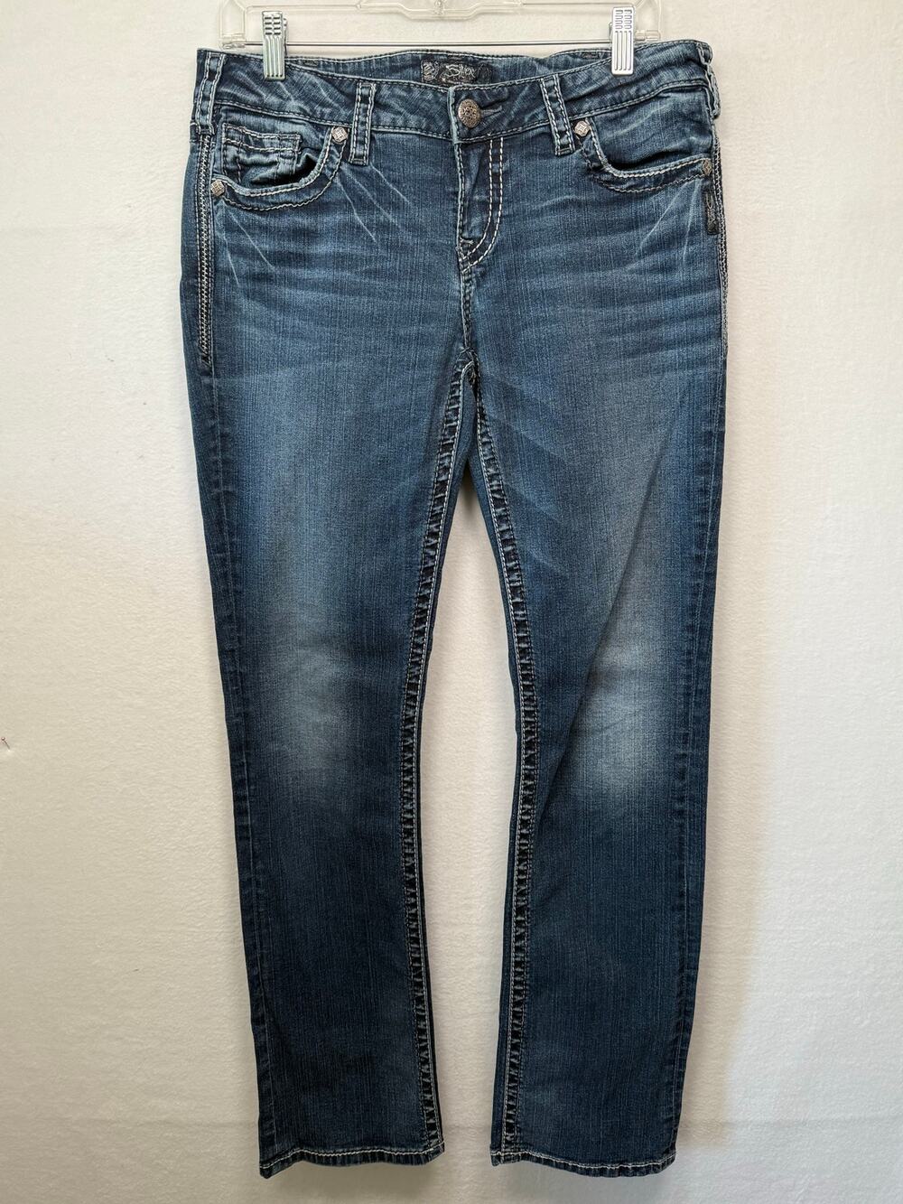 Silver Jeans Company Aiko Mid Slim Boot Size 30